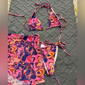 Medium 3 piece bikini set